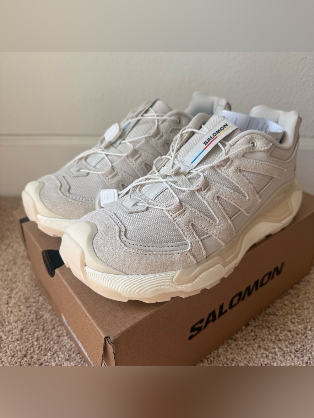 Salomon XC Roam Leather Size 6 Almond Milk - Picture 7 of 17
